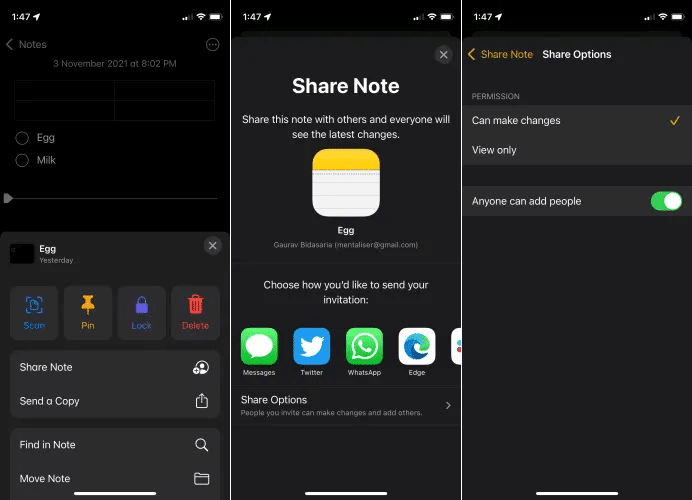 apple-notes-share-menu-ios-15.png مقارنة بين Google Keep و Evernote و Apple Notes: ما هو أفضل تطبيق لتدوين الملاحظات؟