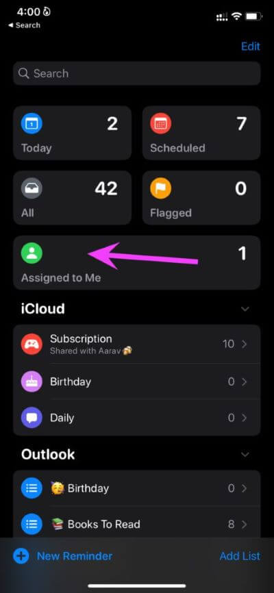 assigned-to-me-menu-473x1024-1 كيفية التعاون في Apple Reminders على iPhone و iPad