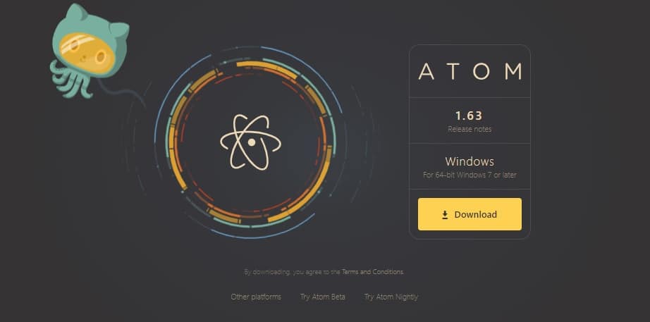 atom أفضل 30 Code Editor "محرر كود" لـ Windows