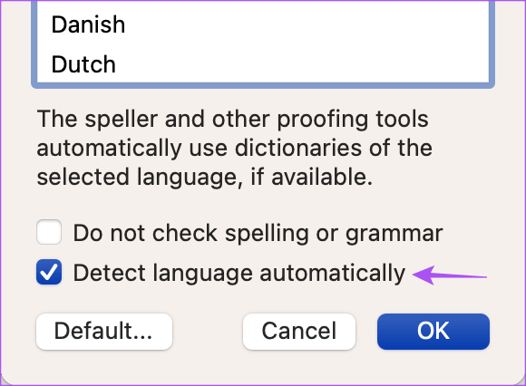 auto-language-detection-word-mac أفضل 5 إصلاحات لعدم عمل التصحيح التلقائي في Microsoft Word على Mac