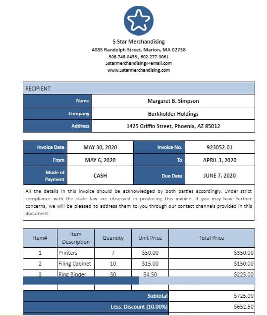 best-invoice-templates-for-google-docs-wfh أفضل 10 قوالب فاتورة لـ Google Docs