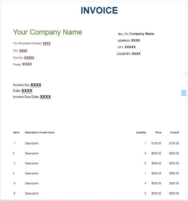best-invoice-templates-for-google-freelance أفضل 10 قوالب فاتورة لـ Google Docs