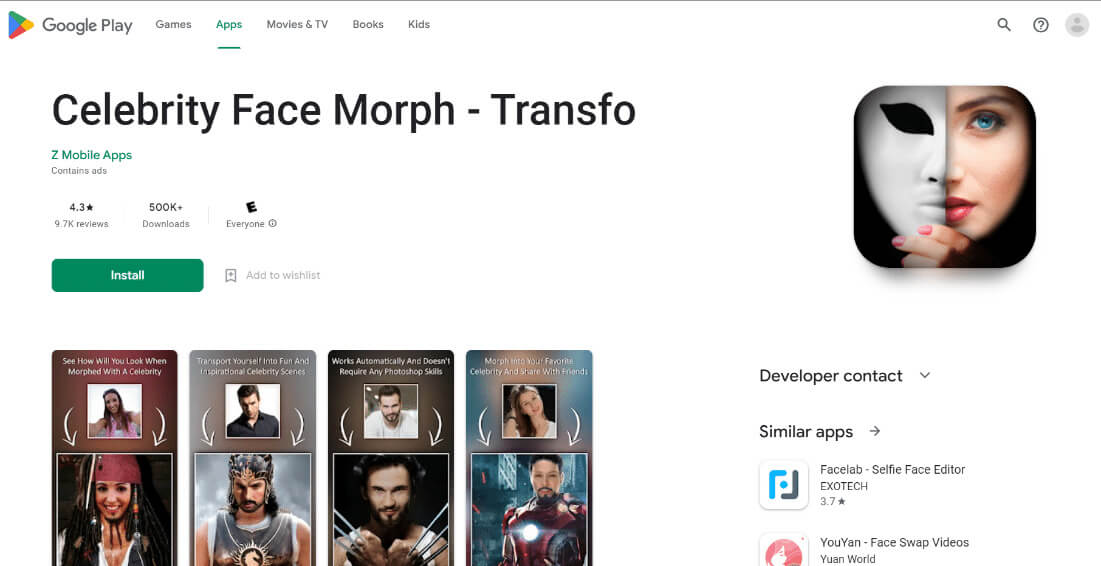 أفضل 20 تطبيق لتحويل صور الوجه Face Morph مجاني على Android - %categories