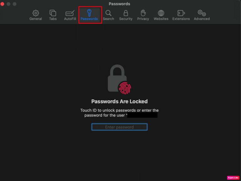 choose passwords option 768x576 1 - أين تجد كلمات المرور على جهاز Mac؟