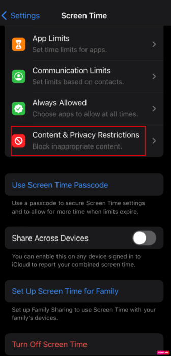 choose-the-content-and-privacy-restrictions-492x1024-1-e1671476901253 إصلاح خطأ الشراء داخل التطبيق على iPhone غير مسموح به