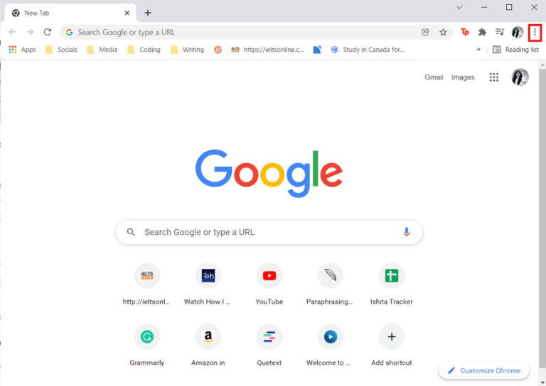 chrome-browser-click-the-3-dots-768x544-1 كيفية تعطيل ذاكرة التخزين المؤقت في أدوات مطوري Chrome