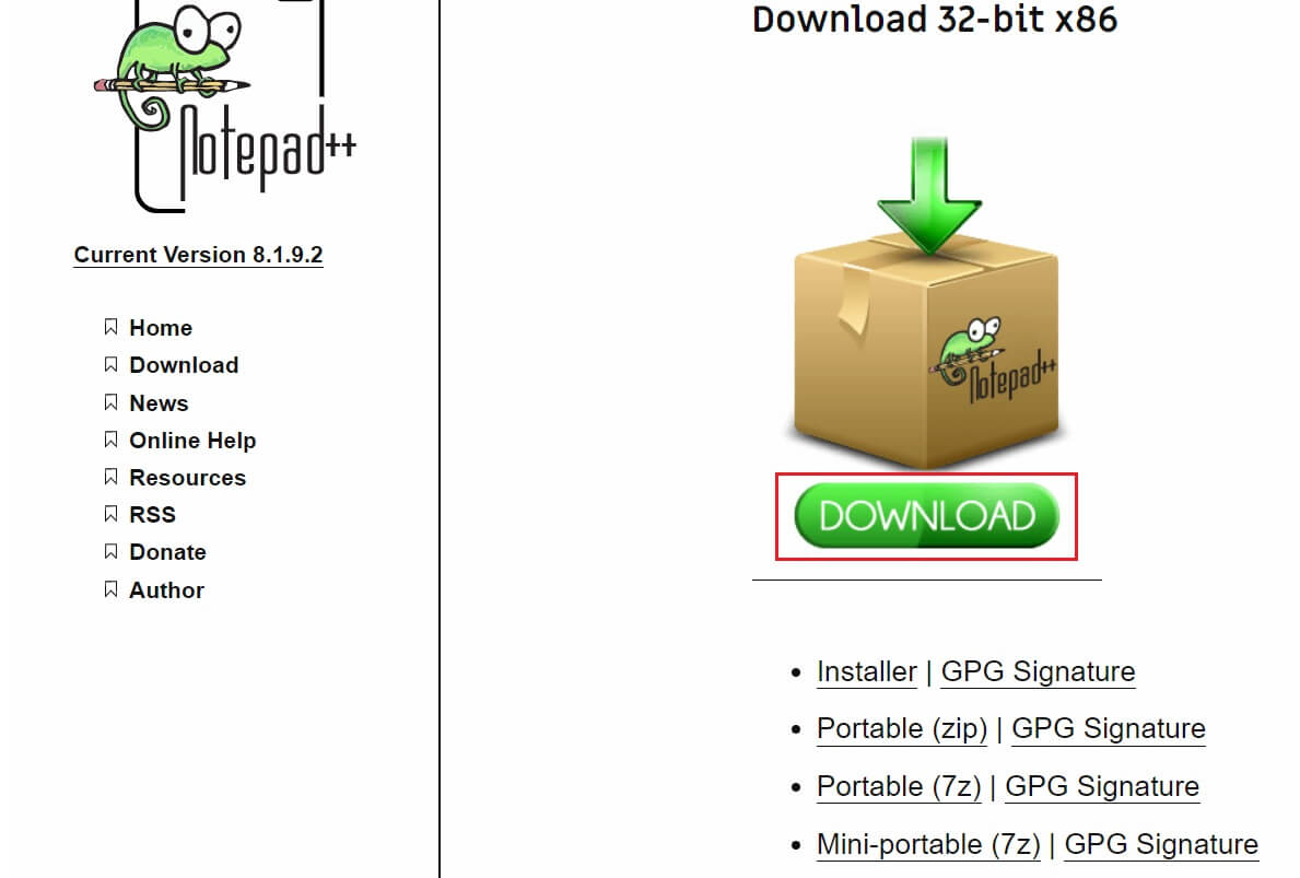 click-on-Download-button-to-download-notepad-plus-plus-release-from-notepad-plus-download-page أفضل 30 Code Editor "محرر كود" لـ Windows