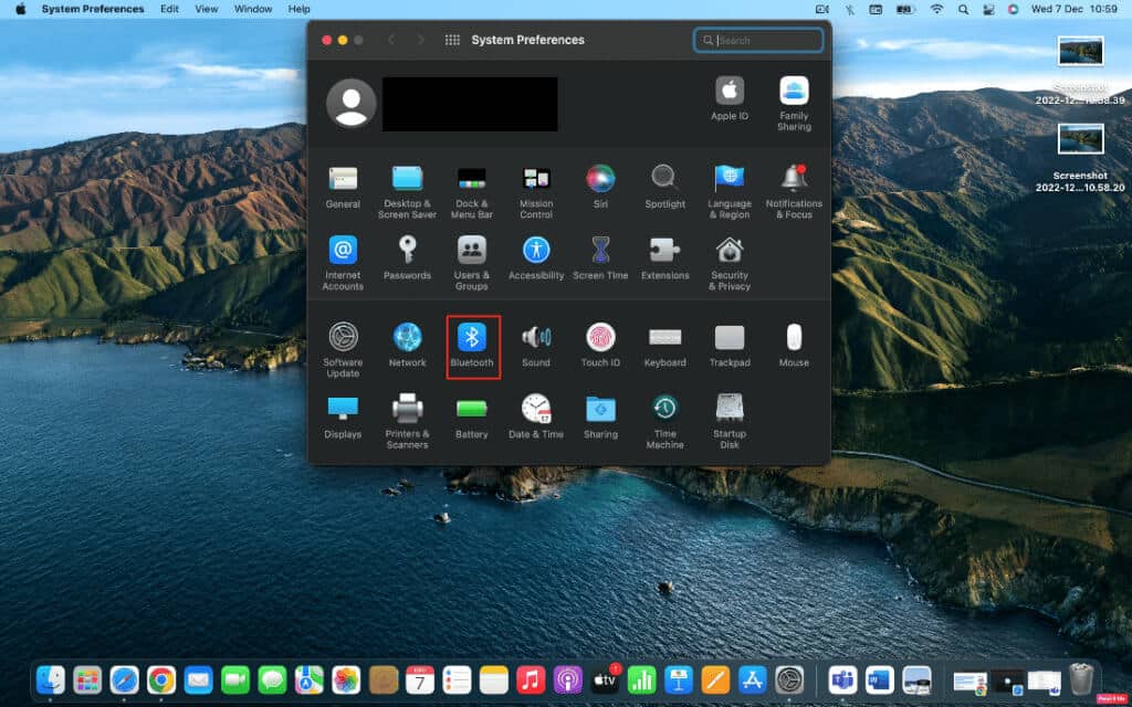click-on-bluetooth-option-1-1024x640-1 كيفية إصلاح AirPods متصل بجهاز Mac ولكن لا يوجد صوت