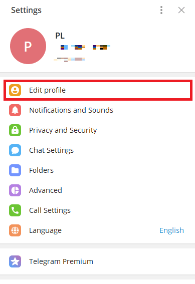 click-on-edit-profile كيفية إضافة وتغيير وحذف صورة ملف تعريف Telegram