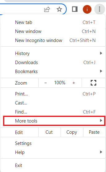 click-on-more-tools كيفية تعطيل ذاكرة التخزين المؤقت في أدوات مطوري Chrome