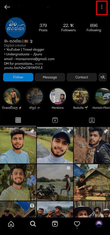 click-on-the-three-dot-icon-next-to-their-username كيفية تتبع موقع حساب Instagram