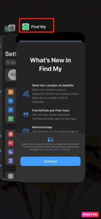 close-find-my-app-e1671709899999 كيفية إصلاح مشاركة موقعي على iPhone باللون الرمادي