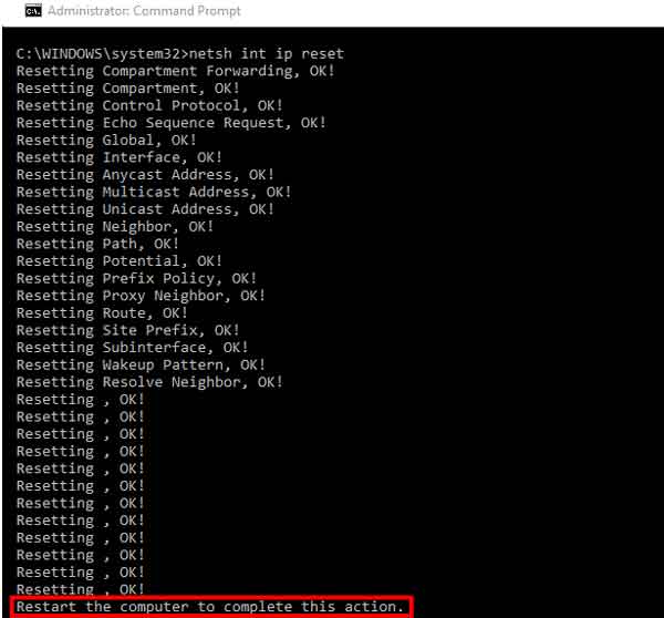 cmd_success كيفية إعادة تعيين TCP / IP في أنظمة التشغيل Windows و Linux و macOS