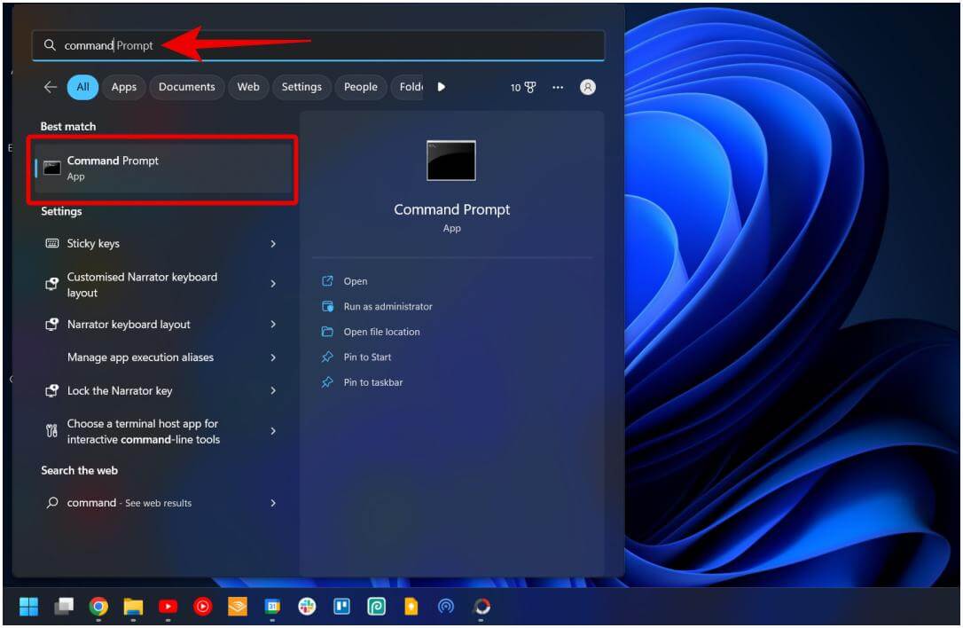 command-prompt-on-Windows 4 طرق لإعادة تسمية ملفات متعددة مرة واحدة على Windows 10 و 11