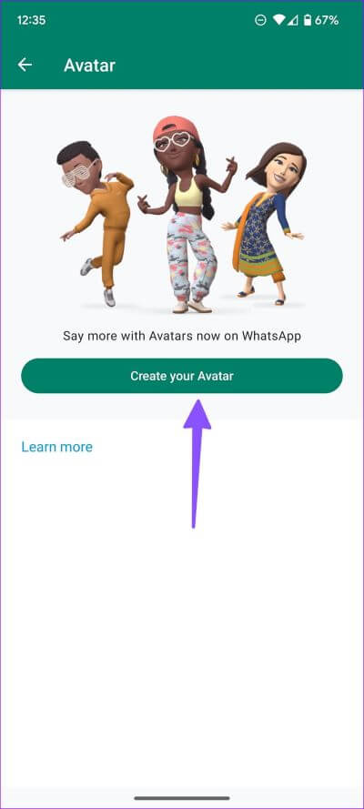 create-and-use-avatar-in-WhatsApp-5 كيفية إنشاء واستخدام الصور الرمزية (أفاتار) في WhatsApp