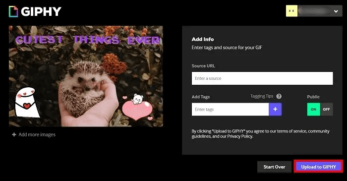 create-gif-giphy-website-add-info.jpg كيف تصنع صورة GIF بدون تثبيت أي تطبيق