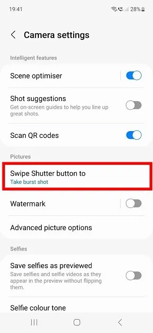 create-gif-samsung-camera-swipe-shutter-button-to.jpeg كيف تصنع صورة GIF بدون تثبيت أي تطبيق