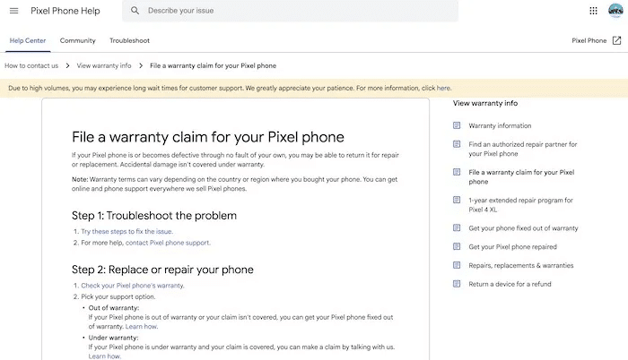 device-repairs-warranty-check-google.jpg وفر المال الذي تنفقه على إصلاحات الأجهزة من خلال فحص الضمان