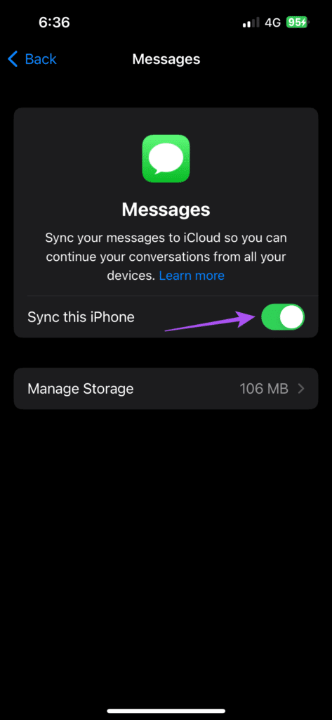 disable-message-sync-iphone-settings-473x1024-1 أفضل 8 إصلاحات لعدم تنزيل صور iMessage على iPhone