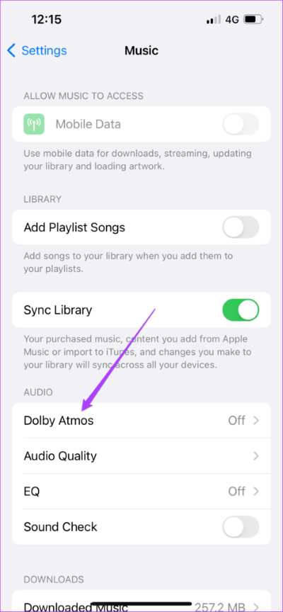 dolby-atmos-music-settings-iphone-474x1024-1 أفضل 6 إصلاحات لعدم عمل Dolby Atmos في Apple Music على iPhone