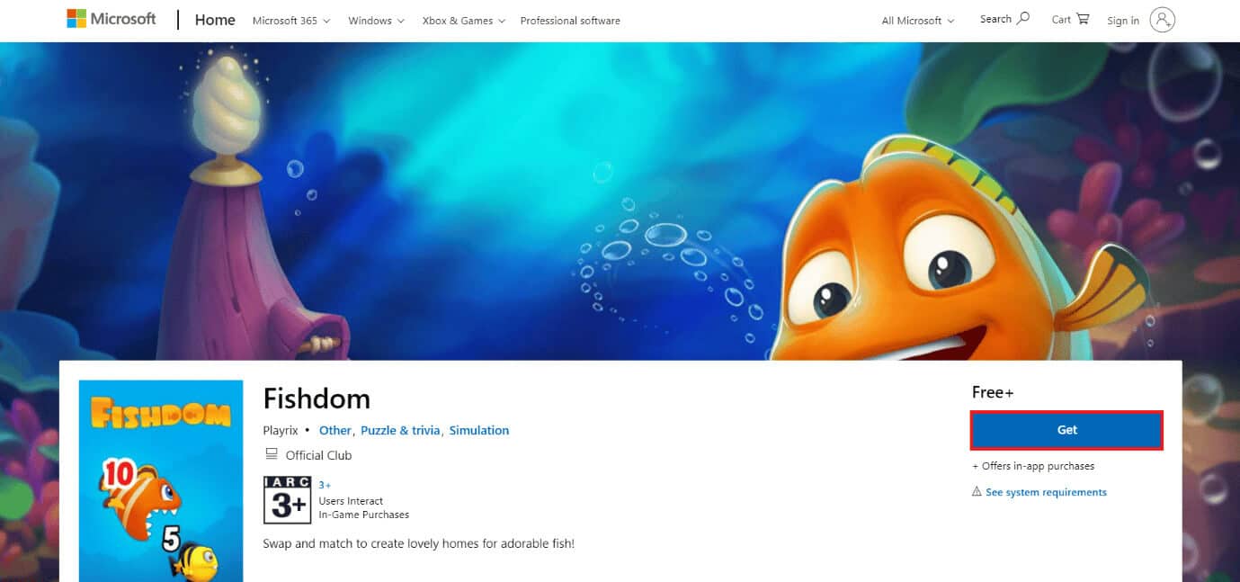 download-page-of-fishdom أفضل 50 لعبة على Windows 10 للتنزيل المجاني