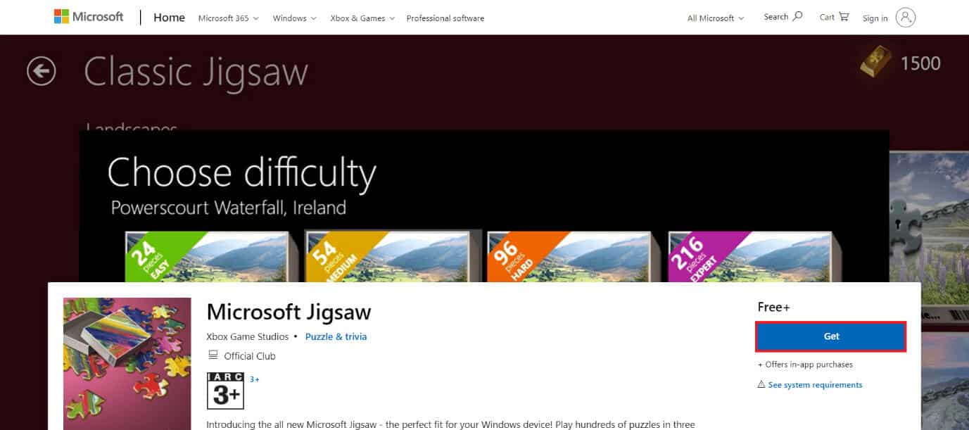 download-page-of-microsoft-jigsaw أفضل 50 لعبة على Windows 10 للتنزيل المجاني