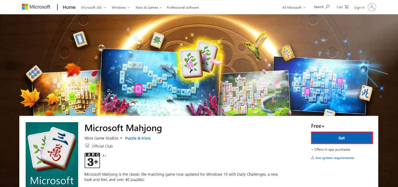 download-page-of-microsoft-mahjong أفضل 50 لعبة على Windows 10 للتنزيل المجاني