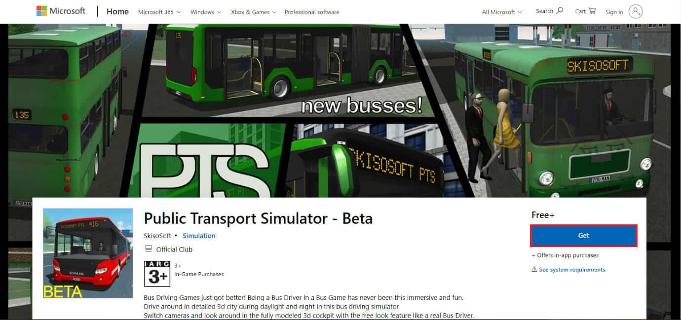 download-page-of-public-transport-simulator-beta أفضل 50 لعبة على Windows 10 للتنزيل المجاني