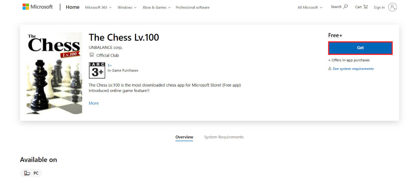 download-page-of-the-chess-lv-100 أفضل 50 لعبة على Windows 10 للتنزيل المجاني