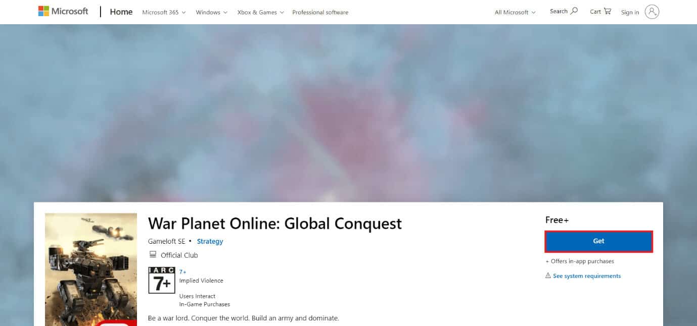 download-page-of-war-planet-online-global-conques أفضل 50 لعبة على Windows 10 للتنزيل المجاني