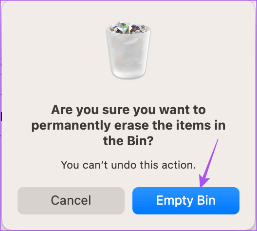 empty-bin-confirm-mac-1 أفضل 7 إصلاحات لعدم قدرة على تفريغ سلة المهملات على Mac