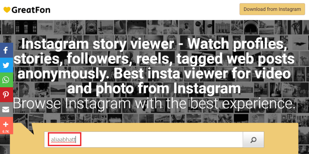 enter-the-username-of-the-desired-profile-1024x512-1 كيفية مشاهدة منشورات وقصص Instagram بدون حساب