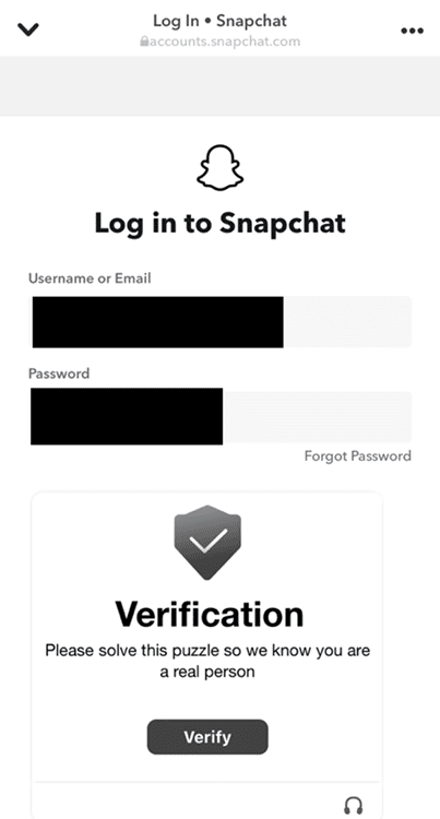 enter-username-and-password هل يتم حذف Snapchat؟
