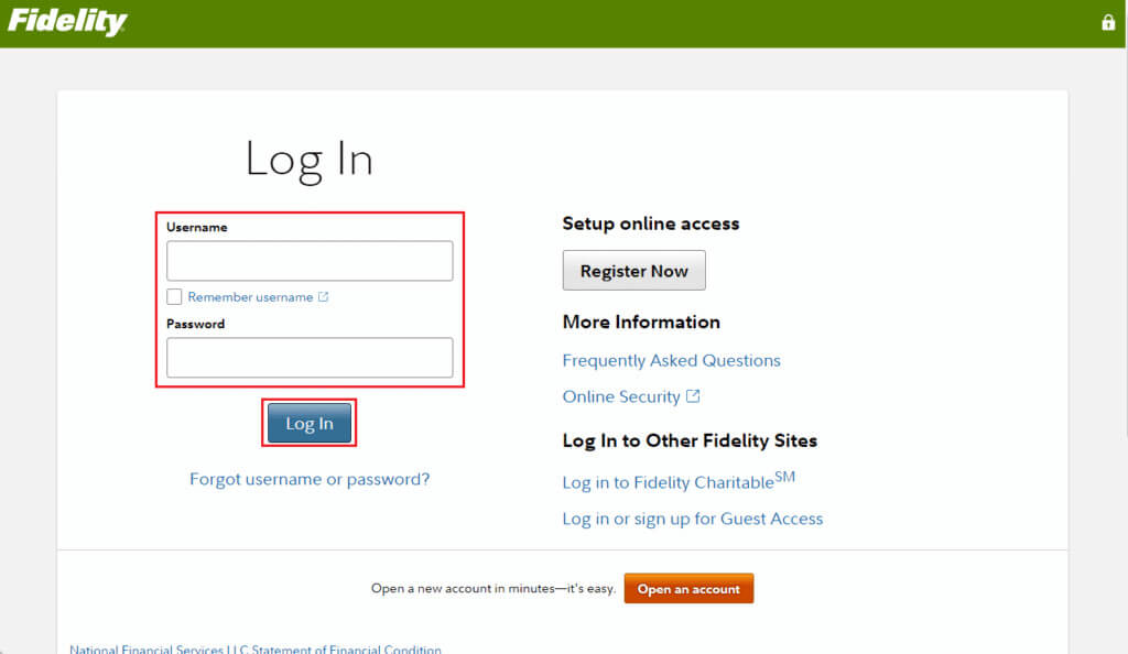 enter-your-Username-and-Password-and-click-on-Log-In-1024x594-1 كيفية إغلاق حساب Fidelity