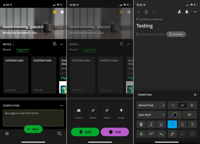 evernote-note-formatting-ios-15.png مقارنة بين Google Keep و Evernote و Apple Notes: ما هو أفضل تطبيق لتدوين الملاحظات؟