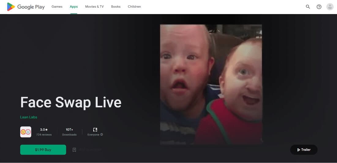 face-swap-live-playstore أفضل 20 تطبيق لتحويل صور الوجه Face Morph مجاني على Android