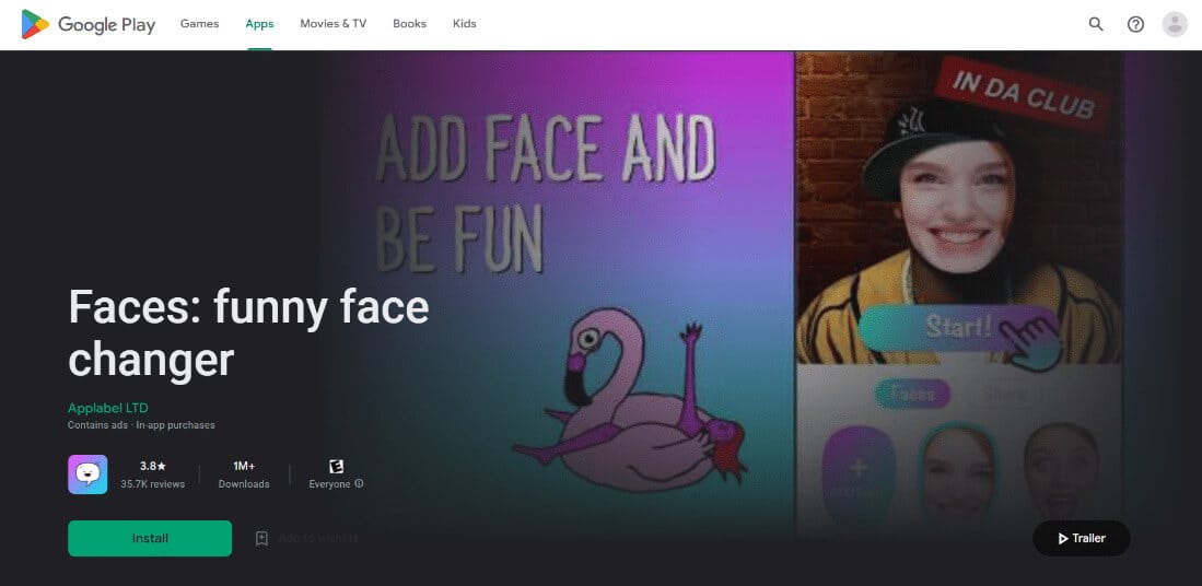 faces-funny-face-changer-playstore أفضل 20 تطبيق لتحويل صور الوجه Face Morph مجاني على Android