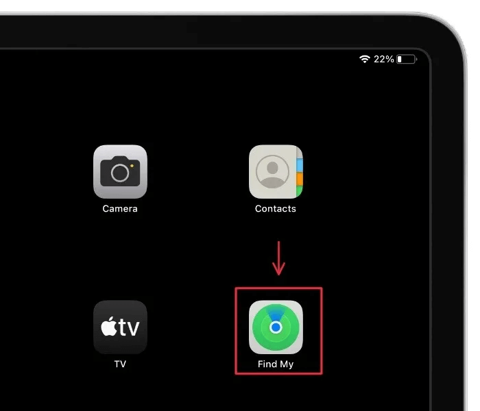 find-my-app-iPad.jpg كيفية إعادة ضبط المصنع لجهاز iPhone