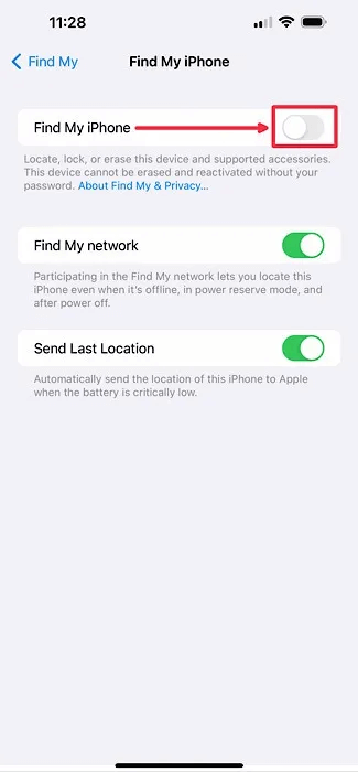 find-my-iPhone-switch-off.jpg كيفية إعادة ضبط المصنع لجهاز iPhone