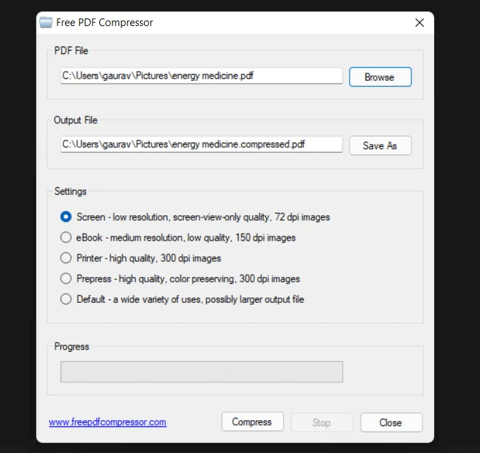 free-pdf-compressor-output-windows-11.png 8 طرق لضغط مستندات PDF على سطح المكتب والجوال