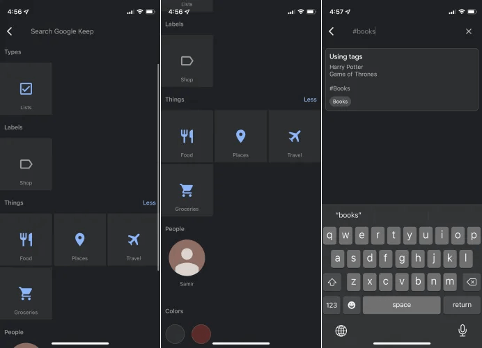 google-keep-search-options-ios-15.png مقارنة بين Google Keep و Evernote و Apple Notes: ما هو أفضل تطبيق لتدوين الملاحظات؟