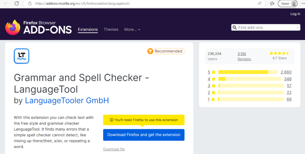 grammar-and-spell-checker-languagetool-firefox-ex-1024x517-1 أفضل 26 إضافة لمتصفح Firefox للمطورين والمصممين