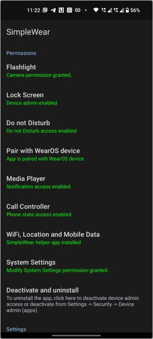 granting-all-the-permissions-to-simplewear-app-on-Android-1 كيفية التحكم في هاتف Android الخاص بك باستخدام Galaxy Watch / WearOS