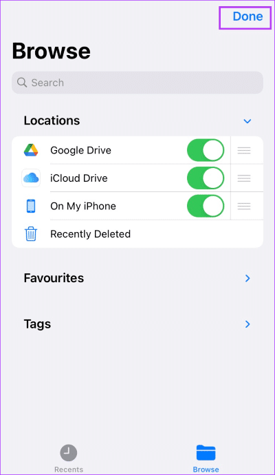 كيفية إضافة وإزالة Google Drive من تطبيق الملفات على iPhone - %categories