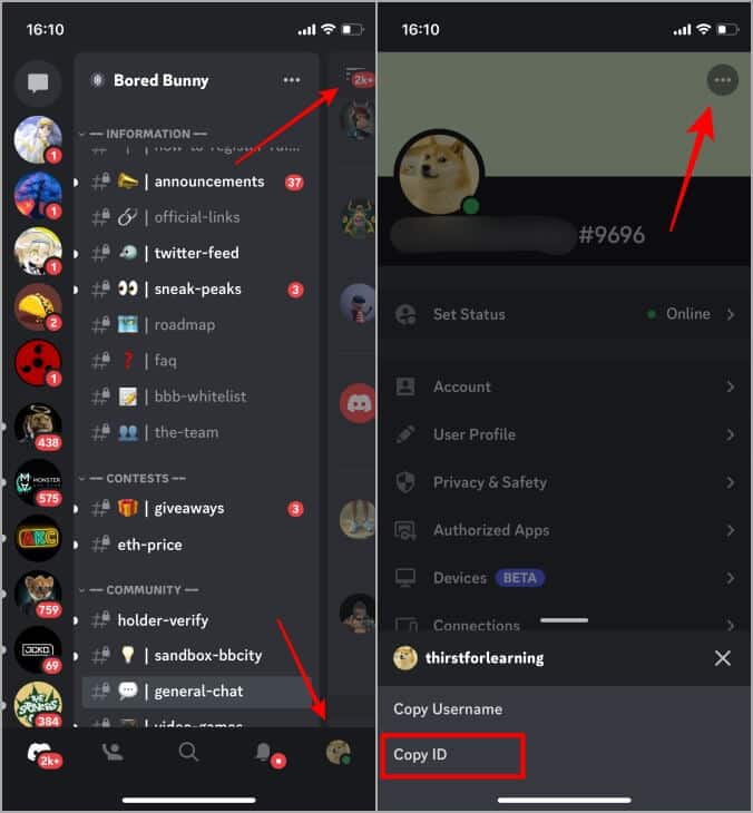 how-to-copy-discord-profile-id-links-5 كيفية نسخ ملف الشخصي والقناة والخادم ومعرف الرسالة والرابط على Discord