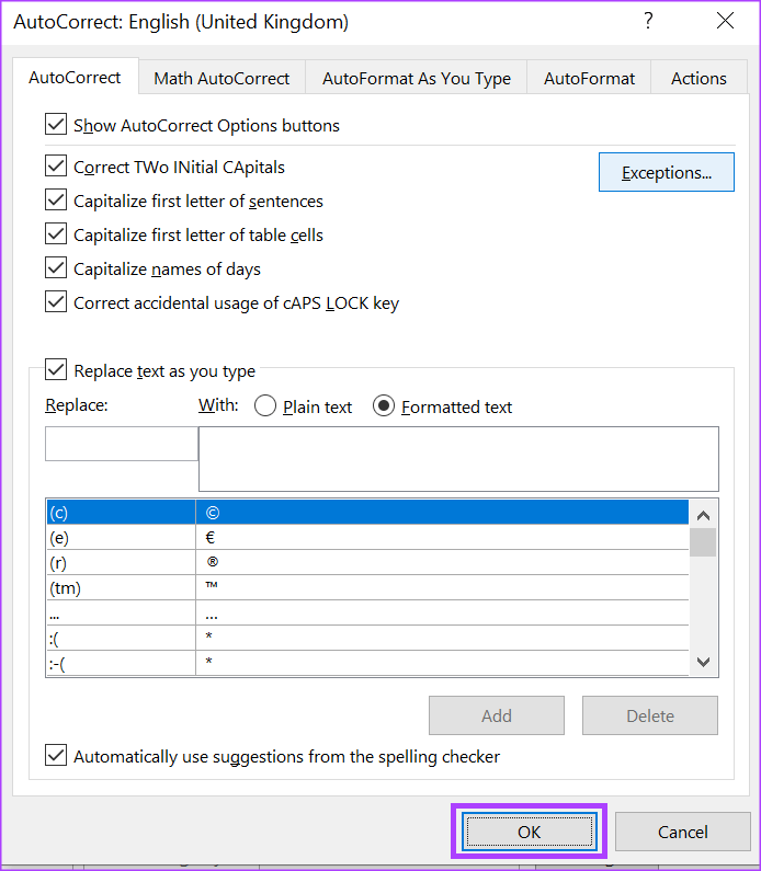 كيفية تمكين وتعطيل الكتابة التلقائية بالأحرف الكبيرة في Microsoft Word - %categories