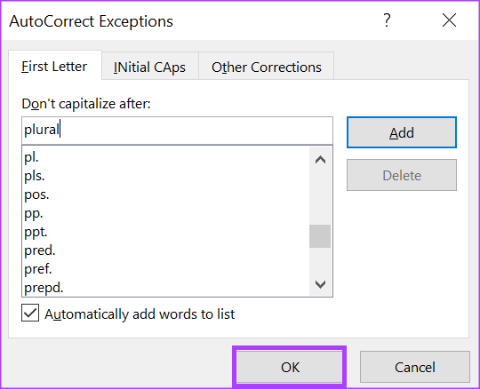 كيفية تمكين وتعطيل الكتابة التلقائية بالأحرف الكبيرة في Microsoft Word - %categories