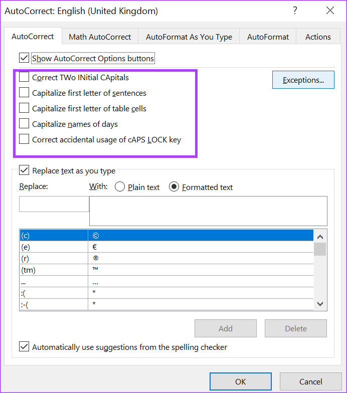 كيفية تمكين وتعطيل الكتابة التلقائية بالأحرف الكبيرة في Microsoft Word - %categories