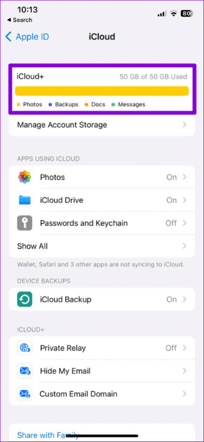 iCould-Storage-Status-474x1024-1 أفضل 8 طرق لإصلاح تعذر إكمال خطأ النسخ الاحتياطي لـ WhatsApp على Android و iPhone