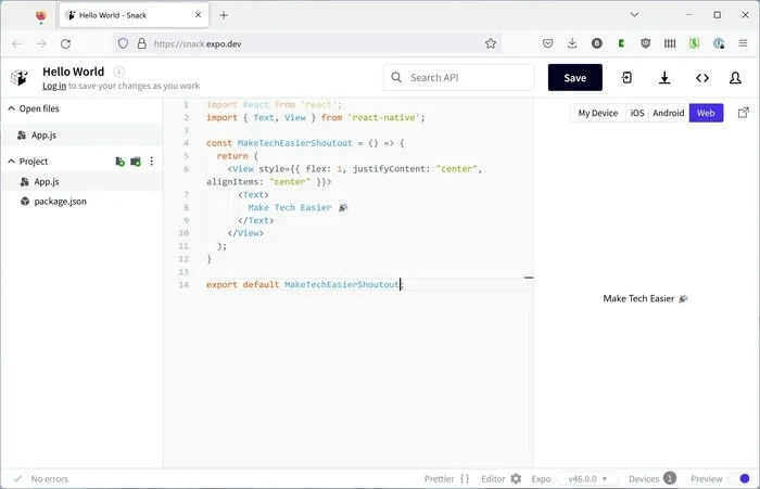iOS-Development-Windows-React-Native-Expo-Snack.jpg 6 طرق لتطوير تطبيقات iOS على Windows